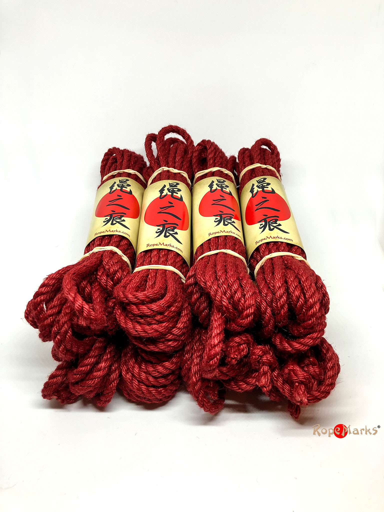 Red jute rope (treated, 6mm)